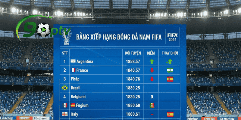 Tìm hiểu Về Bảng Xếp Hạng Bóng Đá Nam FIFA
